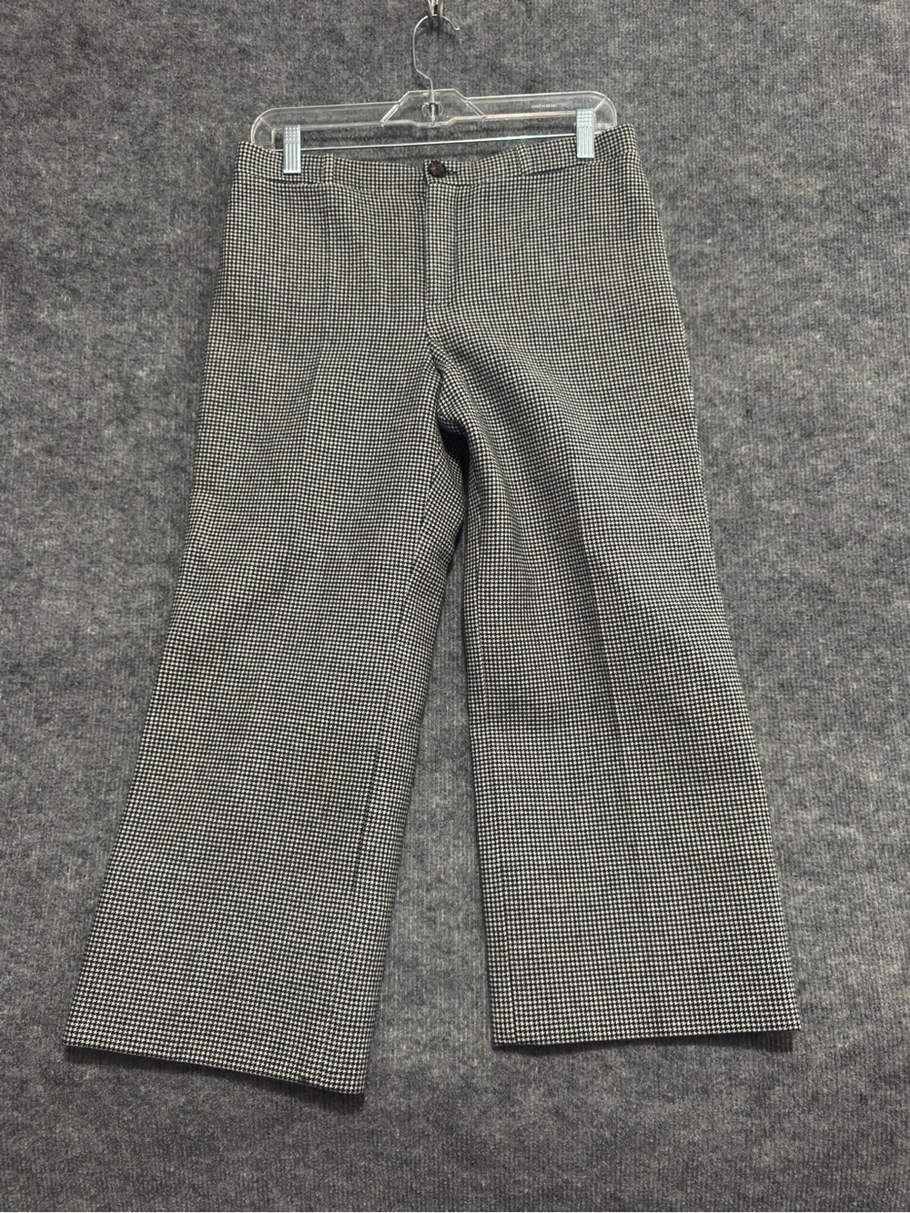 Balenciaga Wool Silk Blend  Cropped Plaid Pants Size 38
